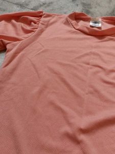 Peach Puff Sleeve Tee