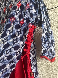 Brand New Cotton 2 Kurti Pattern BlueRed