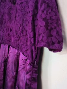 Maxi Satin And Netted Dress - BRIDESMAID, WEDDING