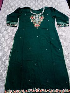 Pure Cotton Kurti Ke Sath Wedding Saree Free