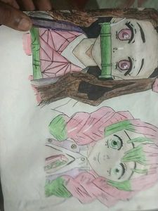 Anime Art - Nezuko & Mitsuri And other drawing