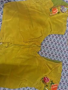 Embroidered Yellow Blouse