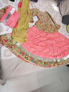 Long Kurta Skirt Duptta Set