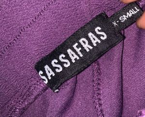 Sassafras flared purple trousers💜