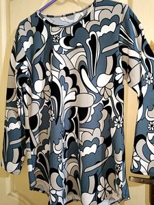 Co-ord Set Top With Navi Blue Trouser