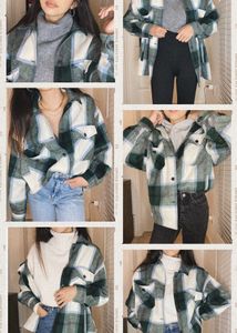 OVERSIZED Pintresty Plaid check flannel shirt