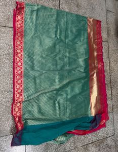 New Elegant Green Banarasi Saree