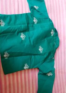 Green Embroidered Top