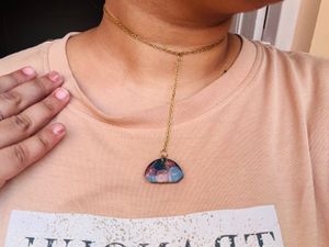 Unique real flower pendant chain