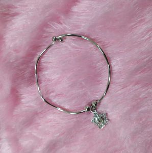SILVER CHARM BANGLE BRACELET FOR GIRLS