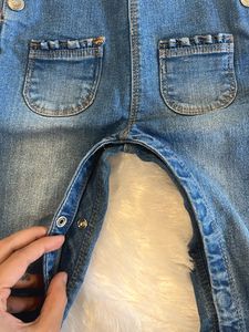 Denim Baby Dungaree (9-12 Months)