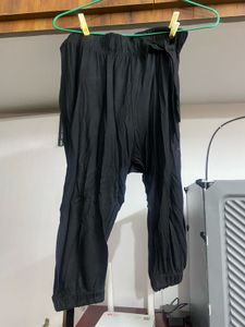 Black Casual Pants with Tie