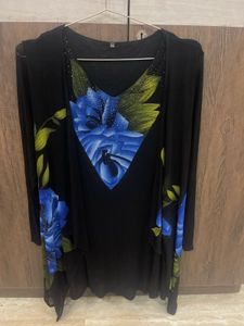 Floral Print black top