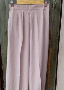 Beige Wide Leg Pants
