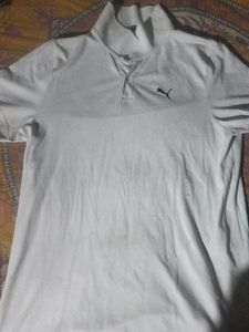 Puma White Polo Shirt