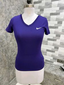 Nike Purple V-Neck T-Shirt