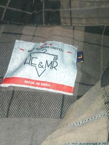 Black Checks L Size Shirt