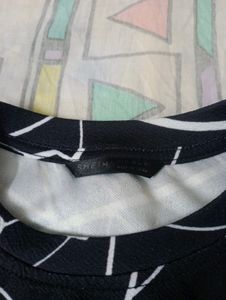 Shein Black And White Crop Top For Women