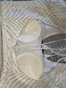 Elegant White &amp; Gold Blouse