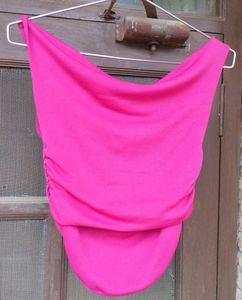 Hot Pink Draped Tank Top