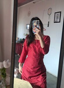 Red Polka Dot Kurta