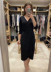 Pintrest Elegant Black Wrap Dress