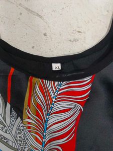 Feather Print Dress