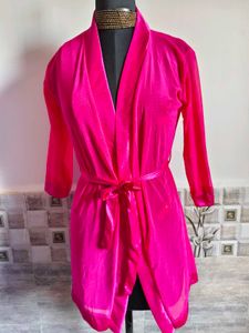 BOGO🎁Buy One Get 1 Free🎁S/M Pink Satin Robe