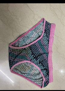 Black Lace Bra And Printed Panty