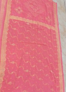 Pink & Gold Printed Fabric