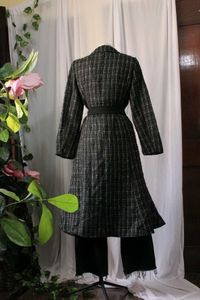 Korean Elegant Tweed Trench Coat