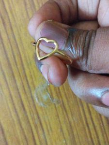 Diva Jeweller Heart Ring Adjustable Gold