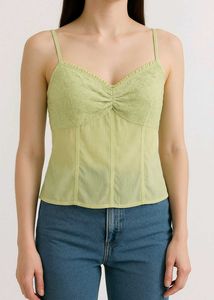Green Lace Corset Top
