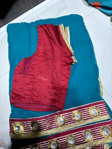 Beautiful Border Work Saree