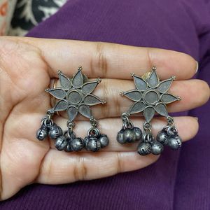 Black Metal Ghungroo Studs