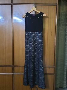 Black &amp; Silver Sequin Mermaid Dress