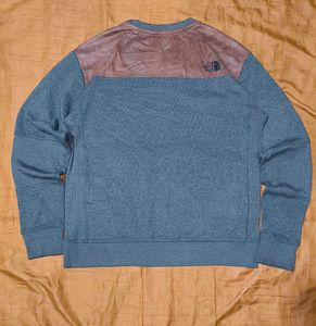 TNF &#39;Korea&#39; Faux-Leather Patch Sweatshirt