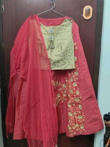 Red Embroidered Lehenga with blouse