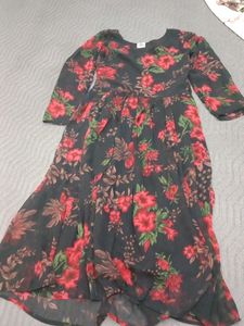 Anarkali With Print And Pant An Duppta