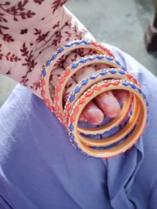 Colorful Beaded Bangles Set