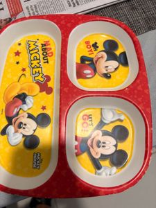 Mickey Mouse And Spider Man Divided Plate