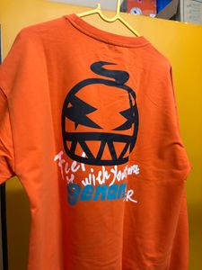 Orange Graphic Sweatshirt