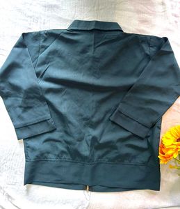 Greenish Blue Zip-Up Jacket