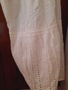 White Mordern Pure Cotton Flared Palazzo
