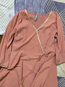 Elegant Pink Kurta With Dupatta