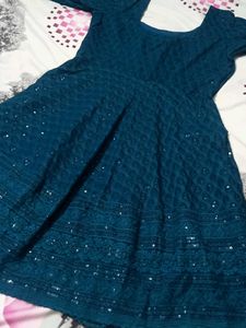 Chickin Kadai Embroidered Anarkali Three Piece Set