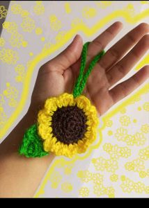 Sunflower Crochet Charm