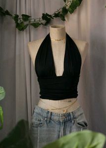 Zara Black Halter Top