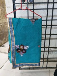 Sea Green Color Saree