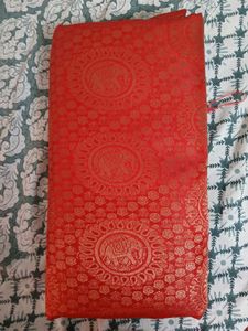 Copper Zaree Silk Saree_Unused